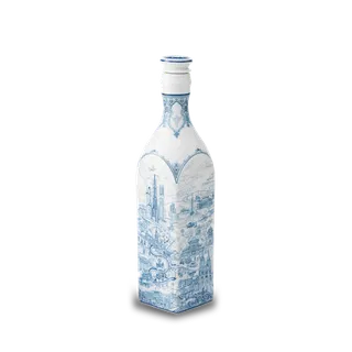 Chai sứ dưỡng sinh vuông sứ Minh Long 1.0 L + nắp (K1) - Dưỡng Sinh - Nam Quốc - Sài Gòn