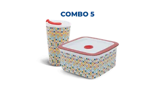 Combo 5: Ly sứ - Hộp dưỡng sinh (hoa văn Mosaic) sứ Minh Long