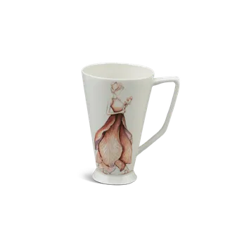 Ca mỏng sứ Minh Long 0.5 L (cô gái) - Tulip ngà - Dịu Dàng