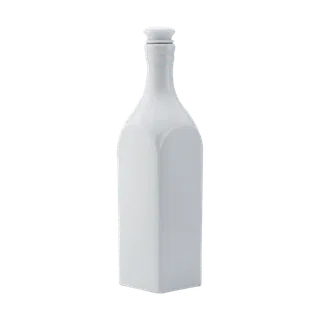 Chai sứ dưỡng sinh vuông 1.0 L + nắp (K1) - Dưỡng Sinh - Trắng